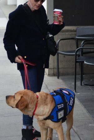 Selma Blair - Spotted with her new service dog Scout in Beverly Hills