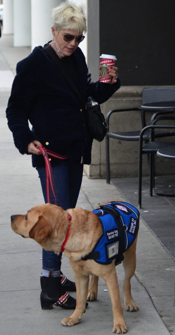 Selma Blair - Spotted with her new service dog Scout in Beverly Hills