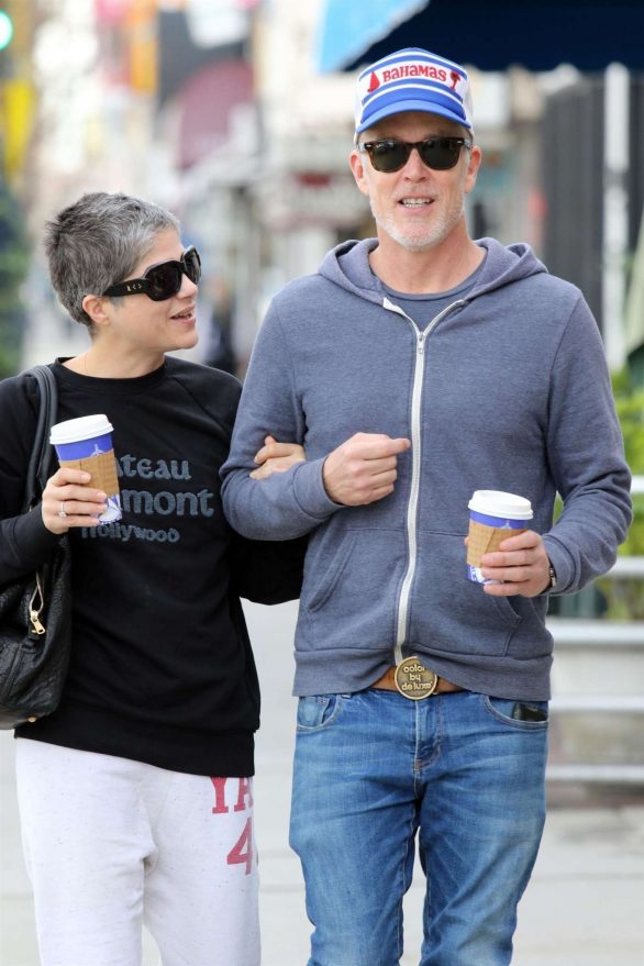 Selma Blair with boyfriend David Lyons - Out for a coffee in LA
