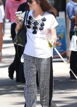 Selma Blair with her dog out in Los Angeles