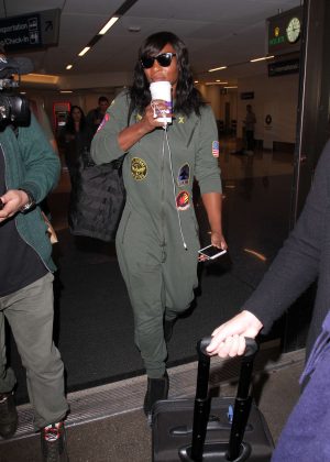 Serena Williams at LAX Airport in Los Angeles