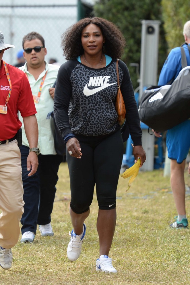 Serena Williams in Tights at The Miami Open 2016 in Key Biscayne