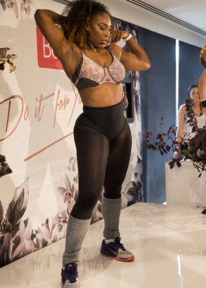 Serena Williams of the US taking part in a dance class in Melbourne