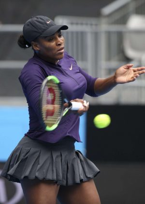 Serena Williams - Practice session on Australian Open 2017 in Melbourne