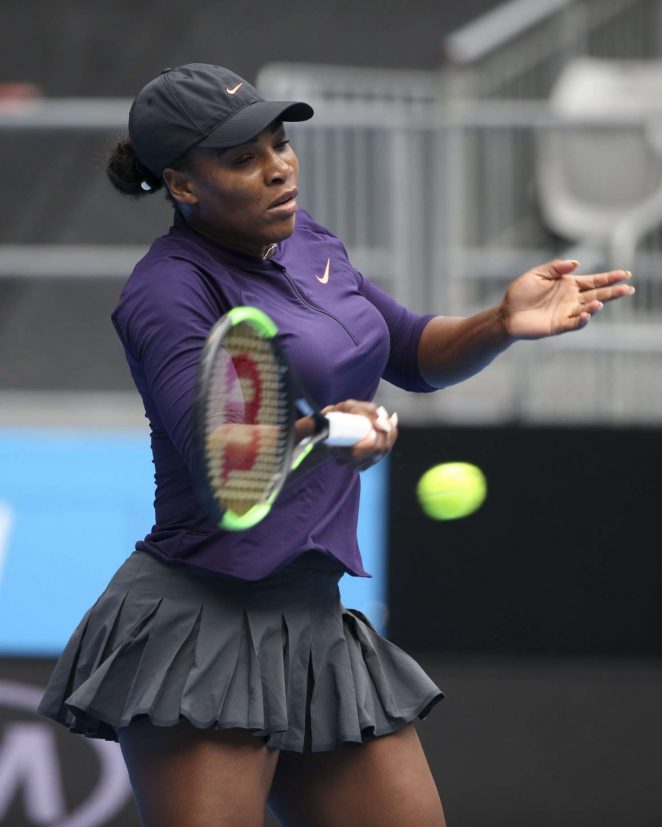 Serena Williams - Practice session on Australian Open 2017 in Melbourne
