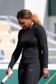 Serena Williams - Practises at 2019 Roland Garros in Paris