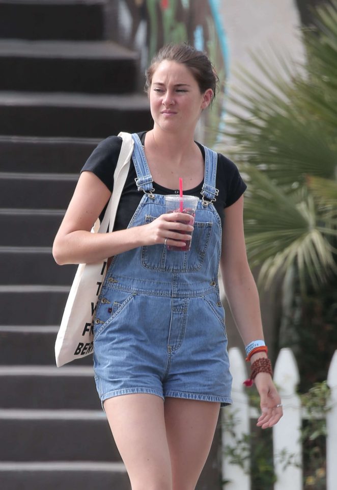 Shailene Woodley in Jeans Shorts out in Los Angeles