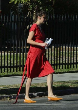 Shailene Woodley - On the set of her untitled Drake Doremus project in LA