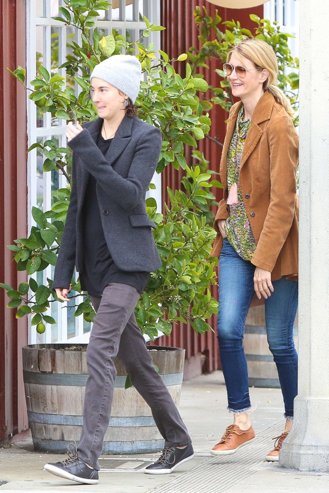 Shailene Woodley with Laura Dern at the Country Mart in Brentwood