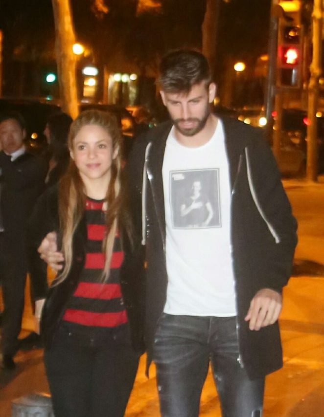 Shakira and Gerard Pique our to dinner in Barcelona