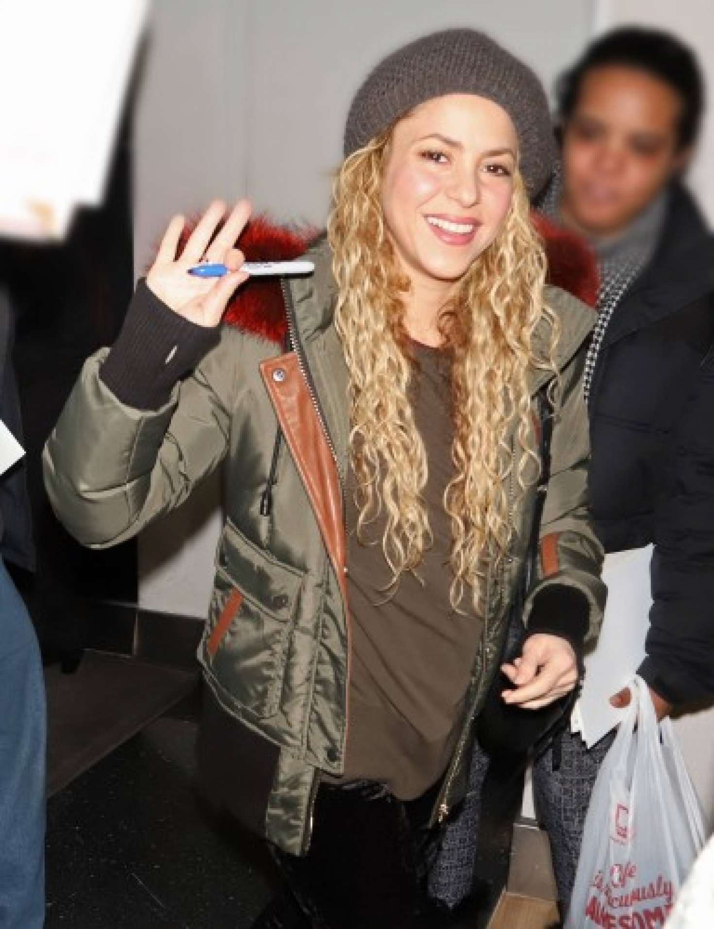 Shakira - Arrives at JFK airport in New York City