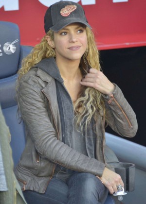 Shakira - FC Barcelona v Real Sociedad de Futbol Match in Barcelons