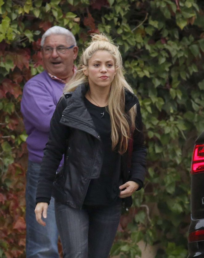 Shakira in Jeans out in Barcelona