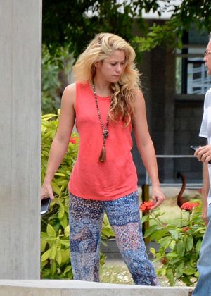 Shakira visit to the Pies Descalzos College in Barranquilla