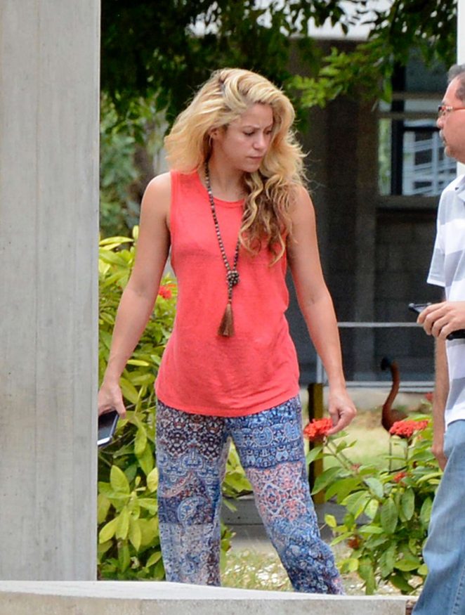 Shakira visit to the Pies Descalzos College in Barranquilla