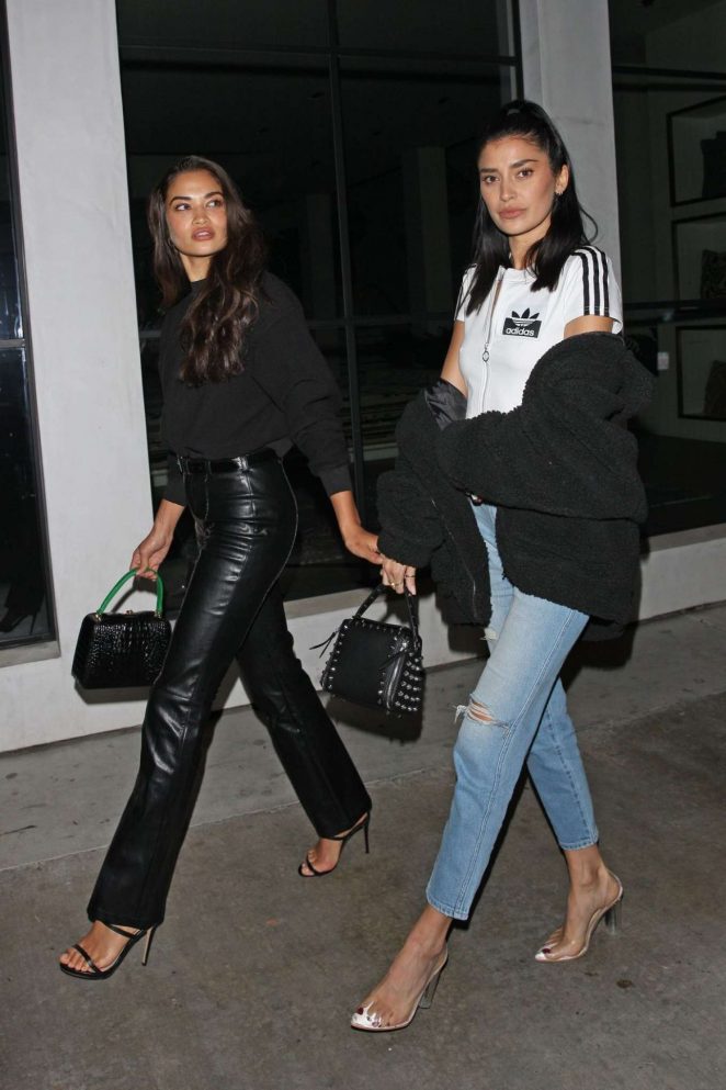 Shanina Shaik and Nicole Williams - Leaving Catch LA in West Hollywood