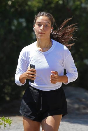 Shanina Shaik - Jogging in Ibiza