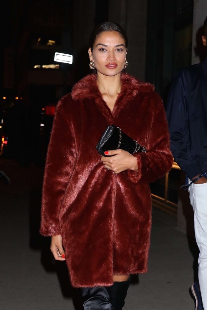 Shanina Shaik - Leaving the Republic Records Party in NYC