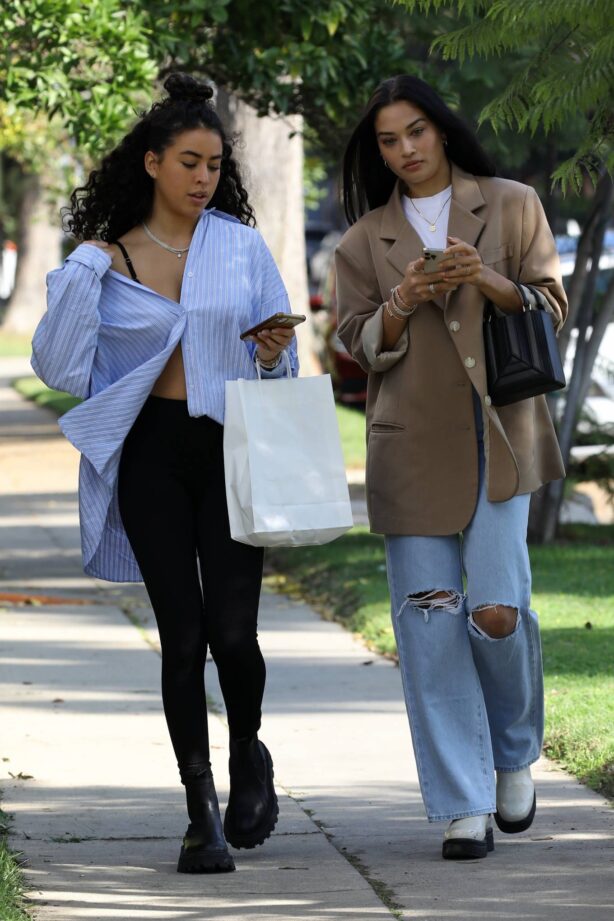 Shanina Shaik - Running errands with a friend in West Hollywood