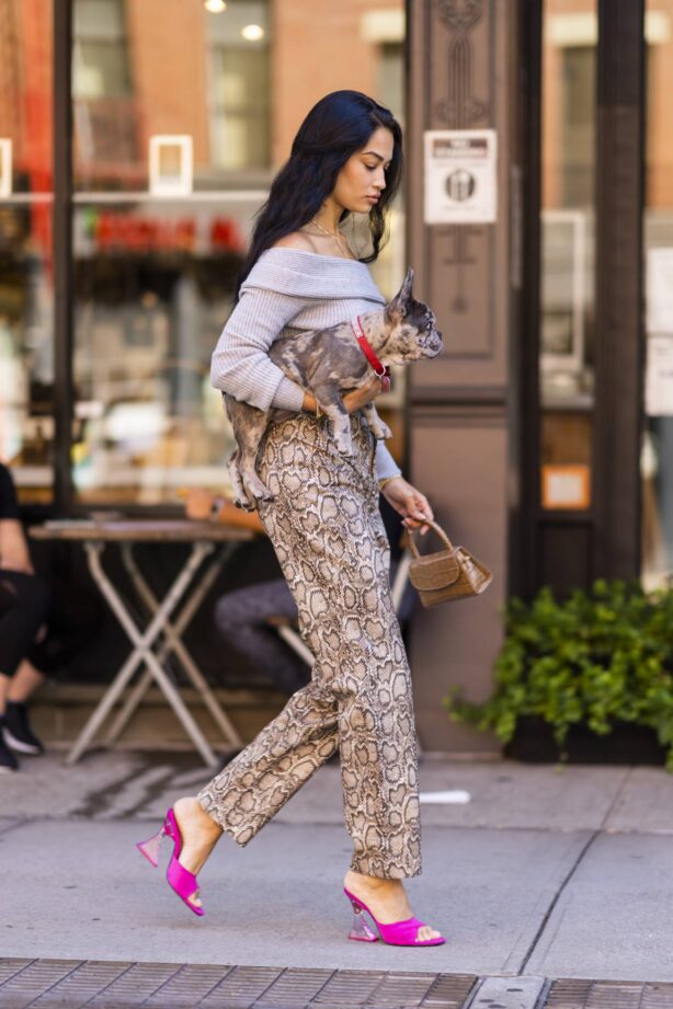 Shanina Shaik - Steps out in New York City