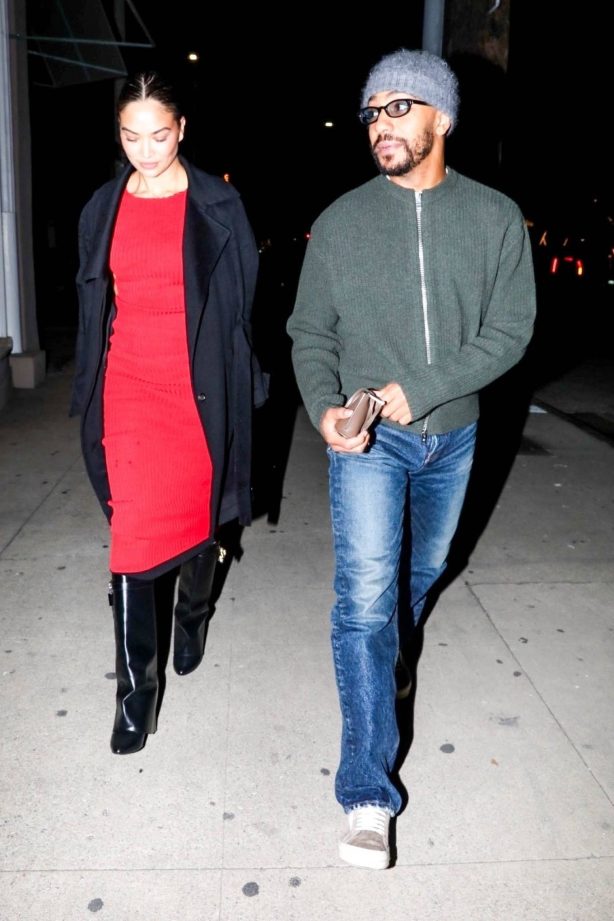 Shanina Shaik - With boyfriend Matthew Adesuyan for date night in Los Angeles