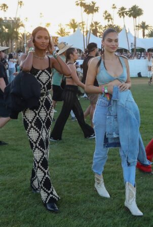 Shanina Shaik - With Jasmine Tookes at the Coachella Valley Music and Arts Festival in Indio