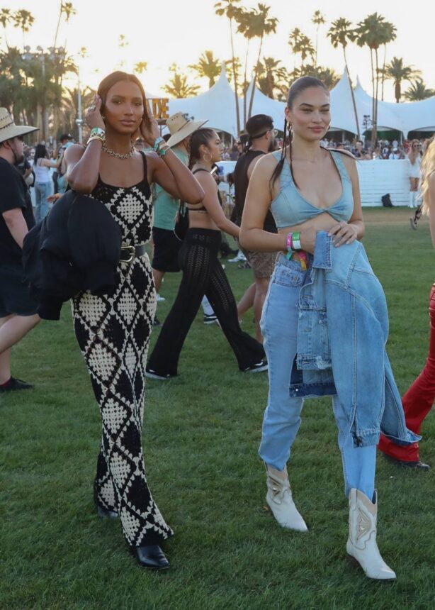 Shanina Shaik - With Jasmine Tookes at the Coachella Valley Music and Arts Festival in Indio