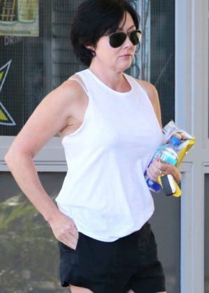Shannen Doherty in Shorts out in Malibu