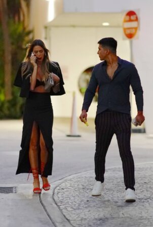 Shannon De Lima - Steps out for dinner in with a male friend in Miami Beach
