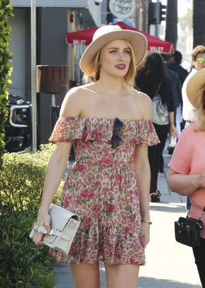 Shantel VanSanten in floral dress out in Los Angeles
