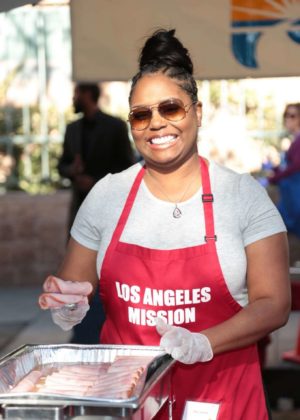 Shar Jackson - Los Angeles Mission Serves Christmas to the Homeless in LA