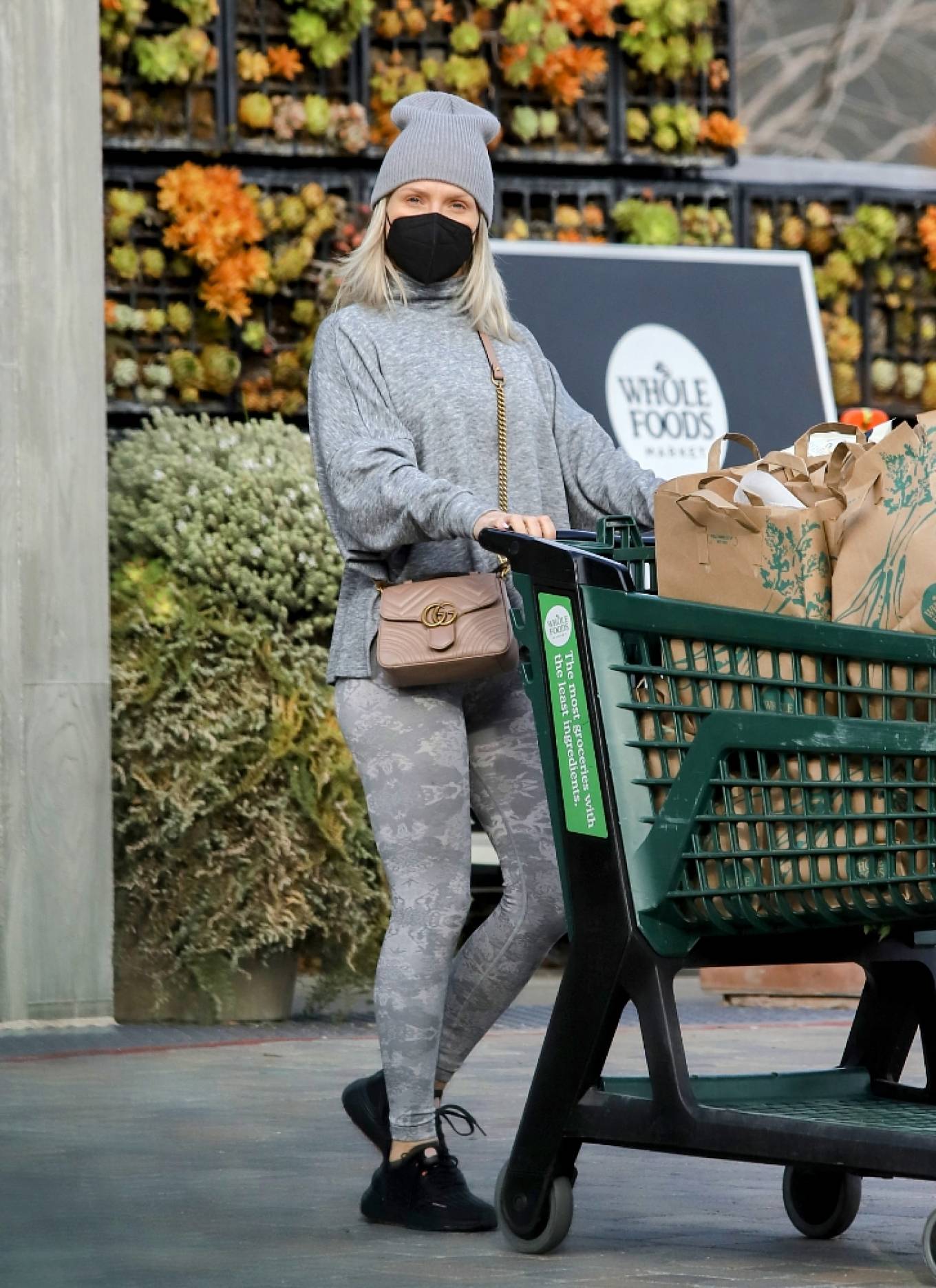 Sharna Burgess - Seen getting cart full of groceries in Malibu