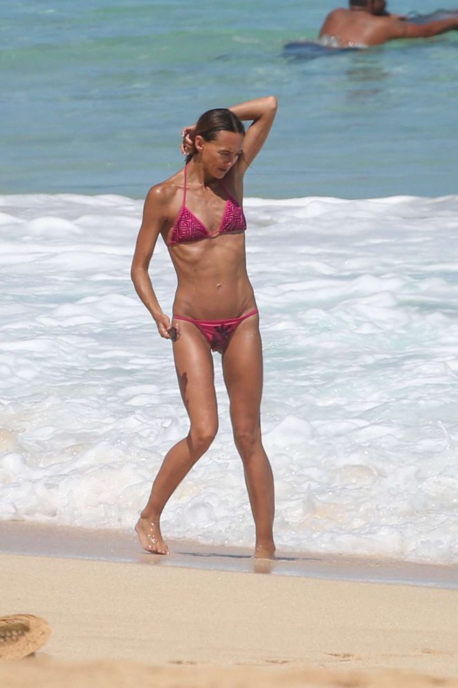 Sharni Vinson in Pink Bikini on the beach in Hawaii