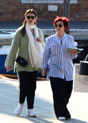 Sharon and Aimee Osbourne out in Venice