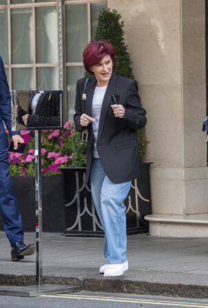 Sharon Osbourne - Leaving Claridges hotel in London