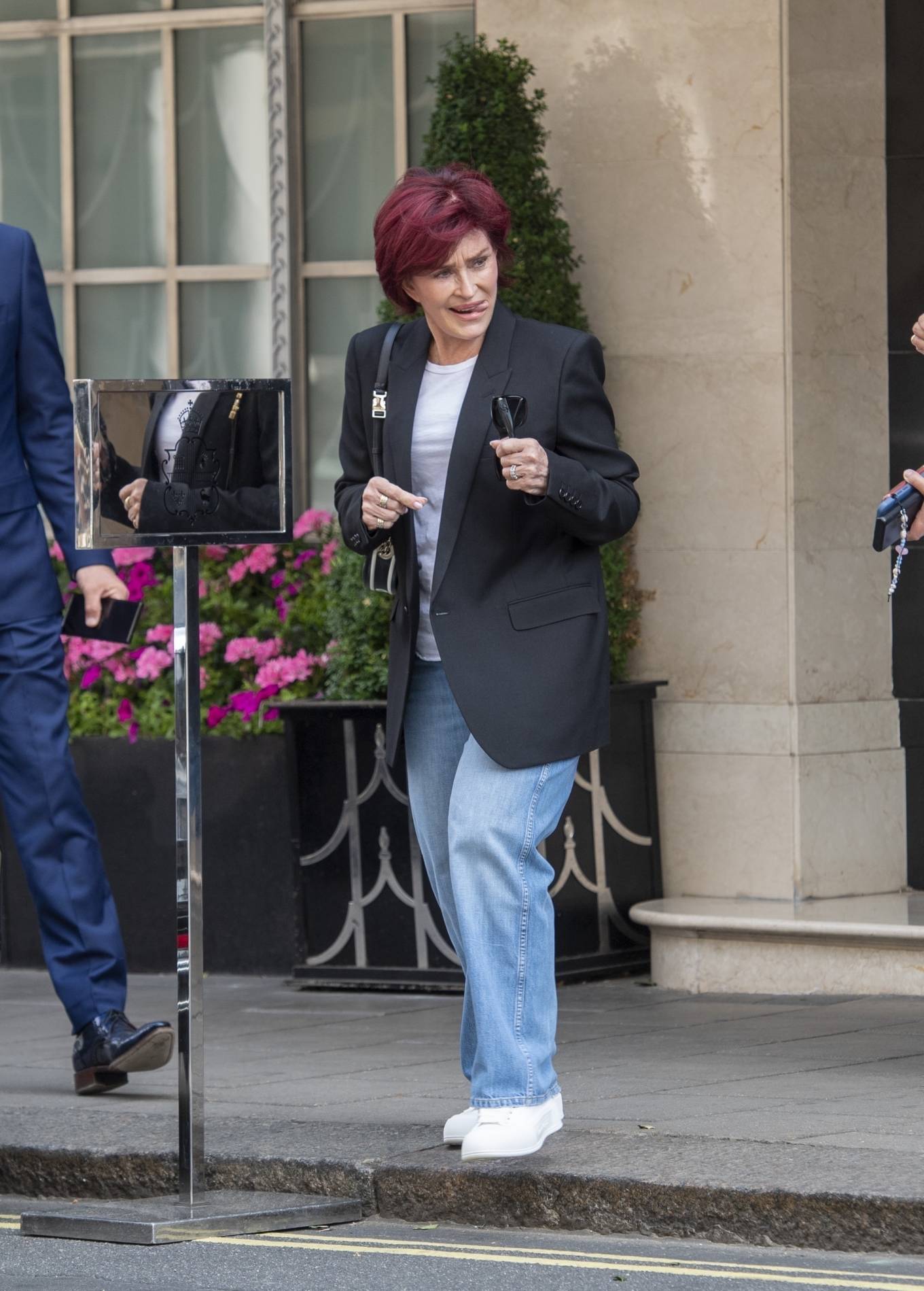 Sharon Osbourne - Leaving Claridges hotel in London