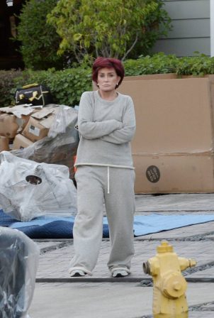 Sharon Osbourne - Seen at son Jack house in Los Angeles