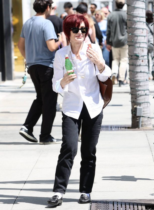 Sharon Osbourne - Steps out for shopping on Rodeo Drive