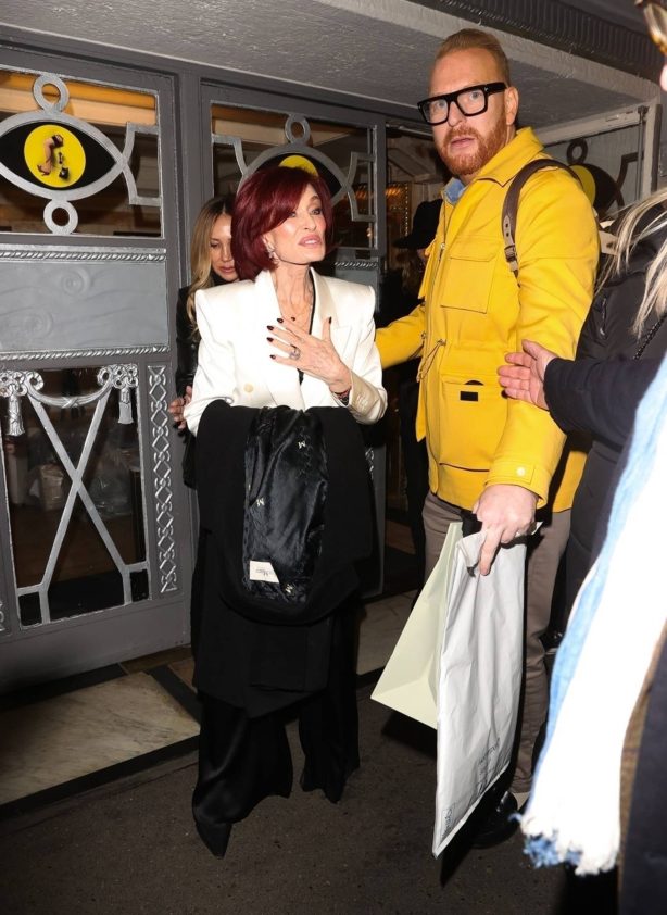 Sharon Osbourne - Steps out from the Fortune Theatre in London