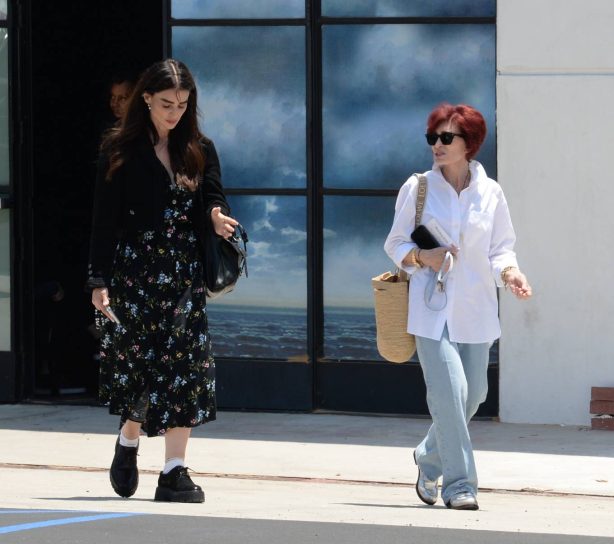 Sharon Osbourne - With her eldest daughter Aimee Osbourne out in Los Angeles