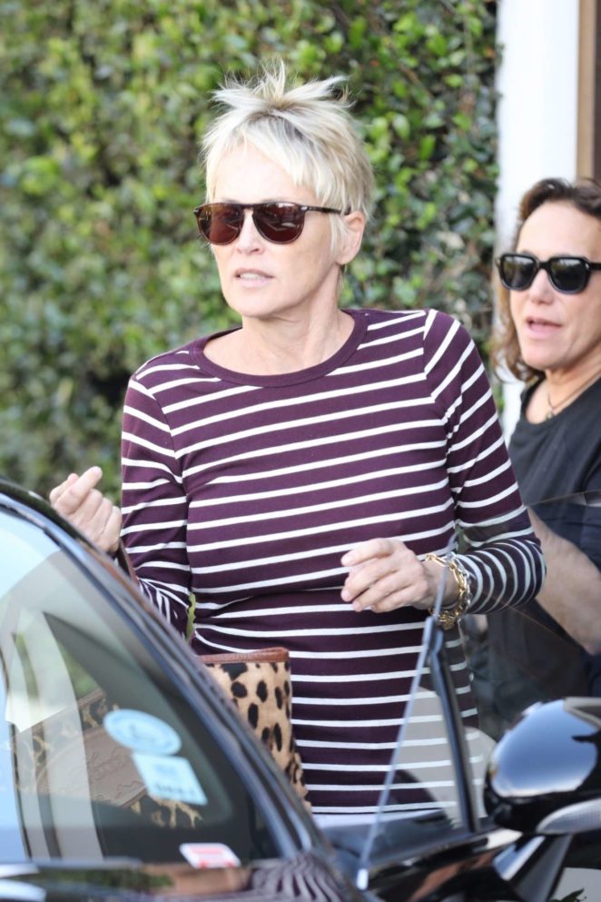 Sharon Stone at Cecconi's in West Hollywood