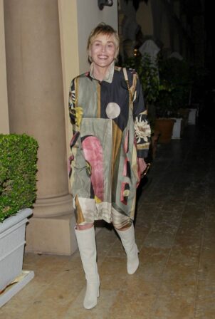Sharon Stone - Seen after dinner at The Maybourne Hotel in Beverly Hills