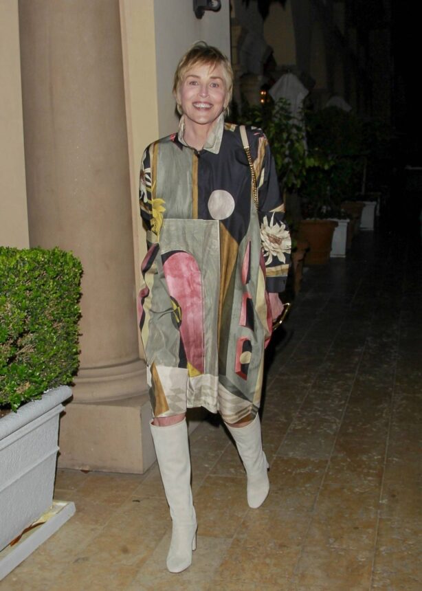 Sharon Stone - Seen after dinner at The Maybourne Hotel in Beverly Hills