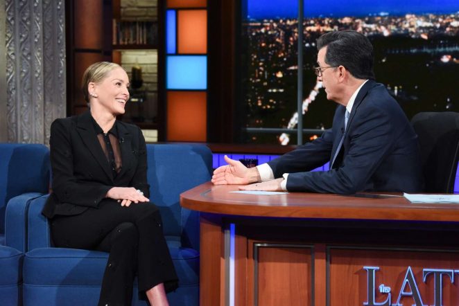Sharon Stone - 'The Late Show with Stephen Colbert' in NY
