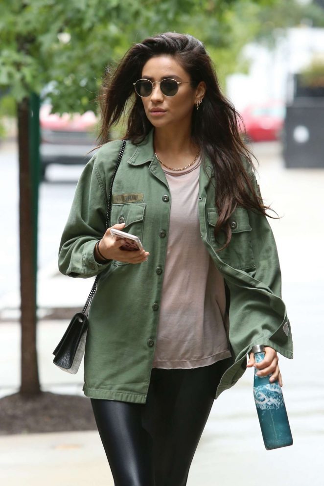 Shay Mitchell in Tights - Out in New York
