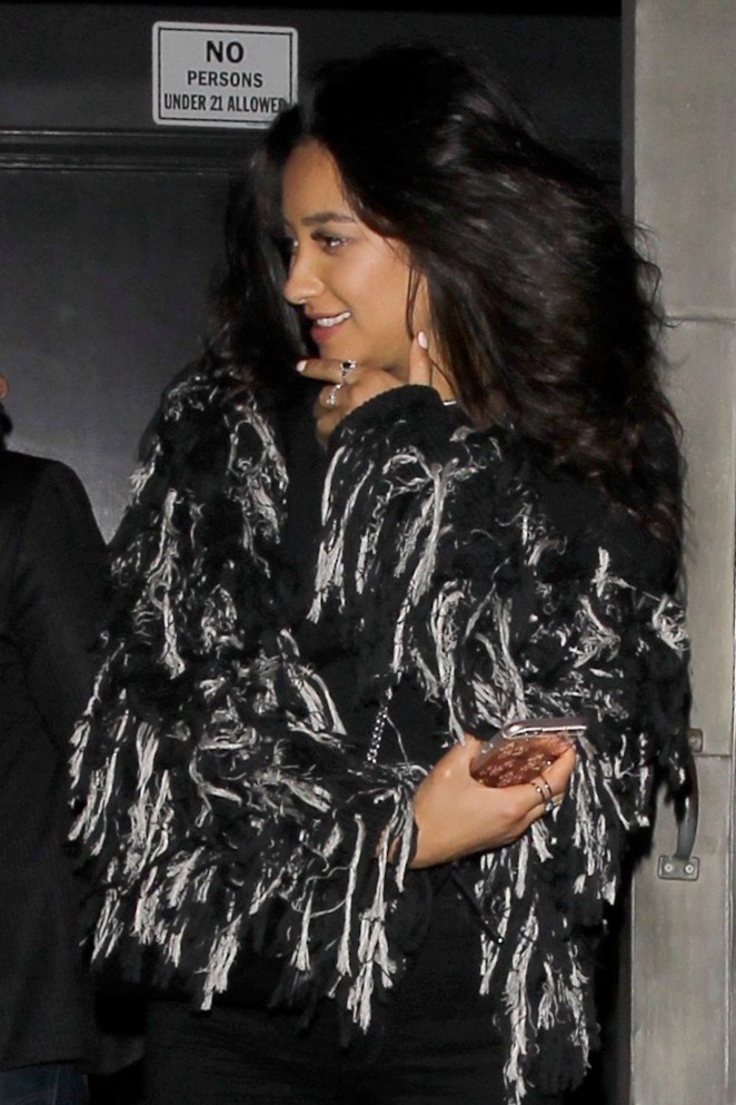 Shay Mitchell - Leaving the Warwick bar in Los Angeles