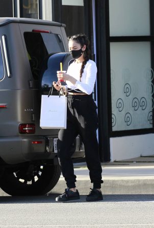 Shay Mitchell - Seen leaving a salon in Los Angeles