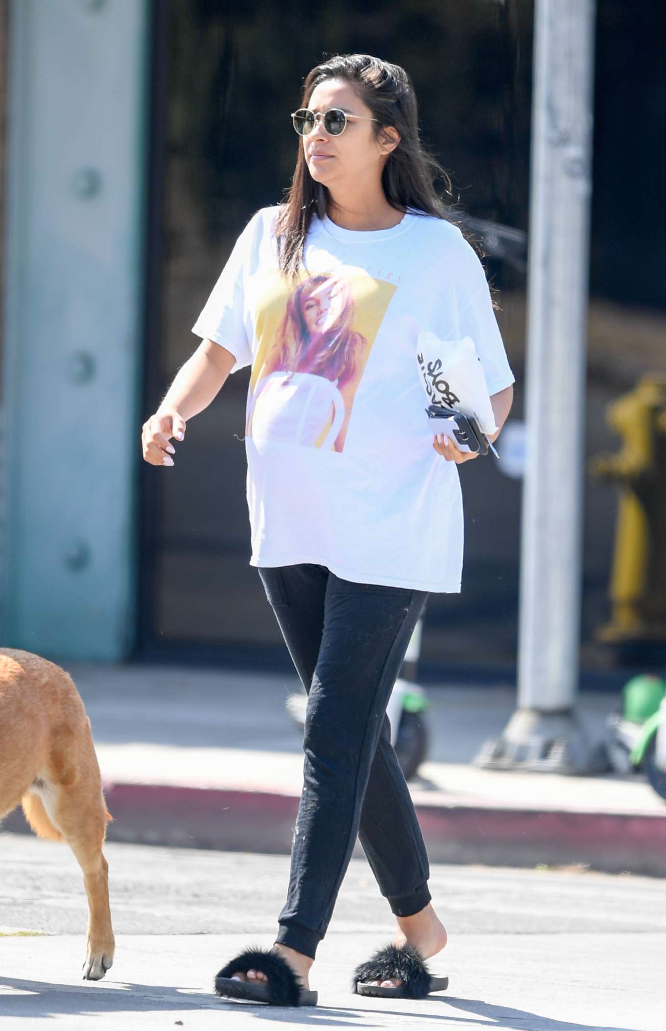 Shay Mitchell â€“ wears a vintage Britney Spears in Los Feliz