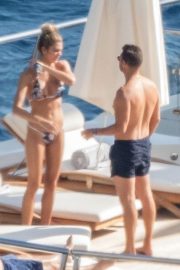 Shayna Taylor and Ryan Seacrest - In bikini on a yacht in Positano