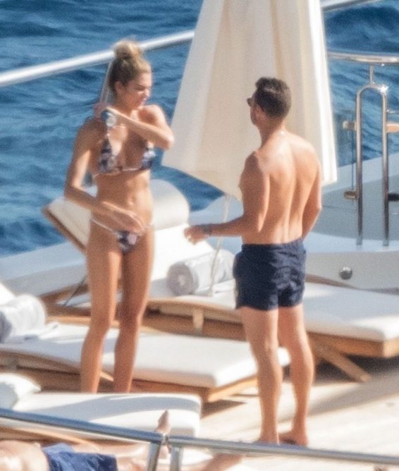 Shayna Taylor and Ryan Seacrest - In bikini on a yacht in Positano